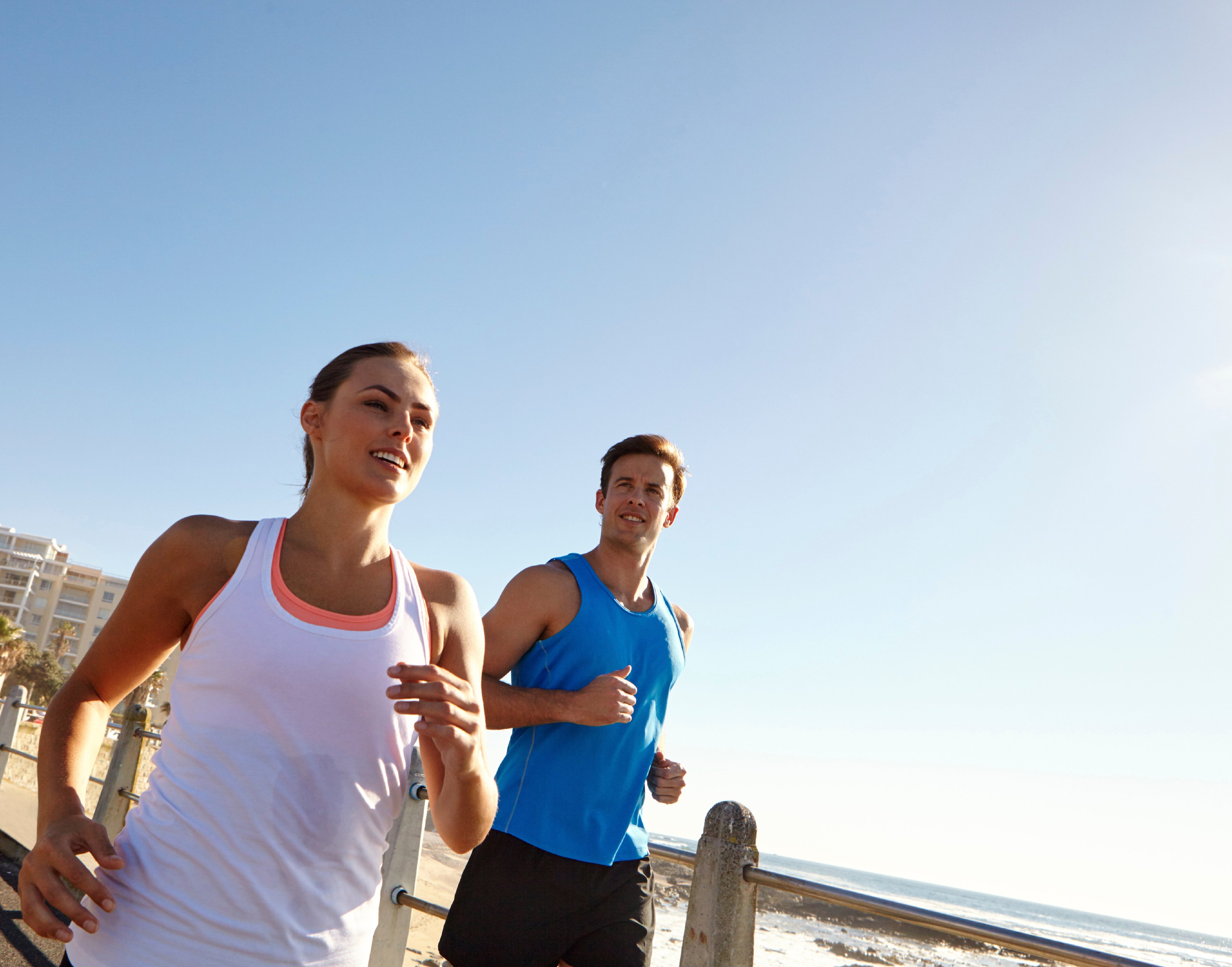 couple running couple running